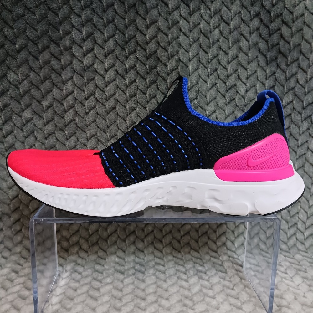 Nike React Phantom Run Flyknit 2 Black Bright Crimson Womens Running Shoe Sz 8.5 - Picture 9 of 14